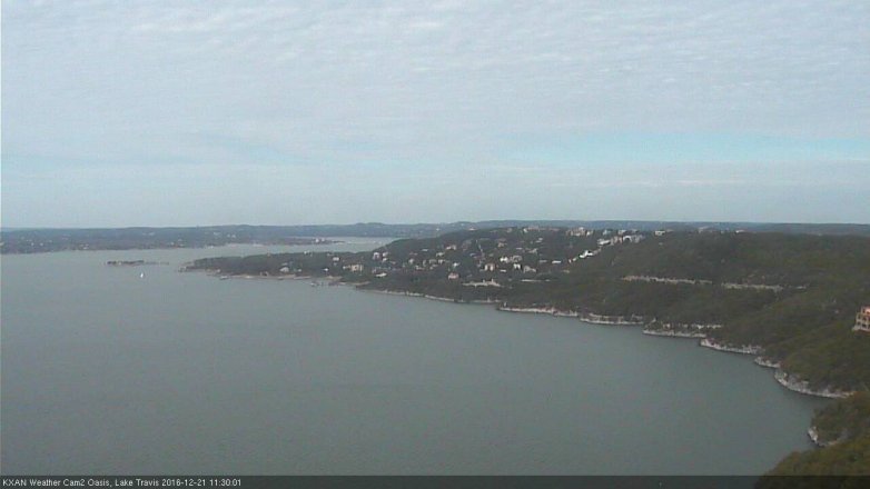 Lake Travis webcam, December 21, 2016 10:45 AM CT
