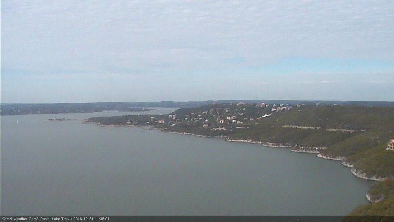 Lake Travis webcam, December 21, 2016 10:50 AM CT