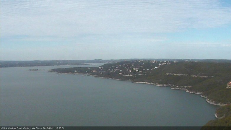 Lake Travis webcam, December 21, 2016 11:25 AM CT