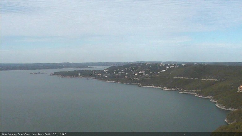 Lake Travis webcam, December 21, 2016 11:30 AM CT