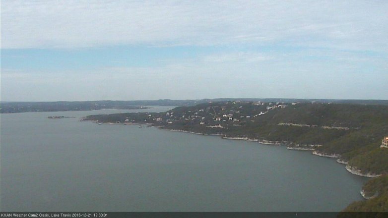 Lake Travis webcam, December 21, 2016 11:40 AM CT