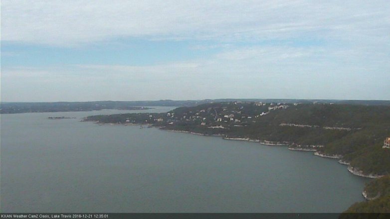Lake Travis webcam, December 21, 2016 11:45 AM CT