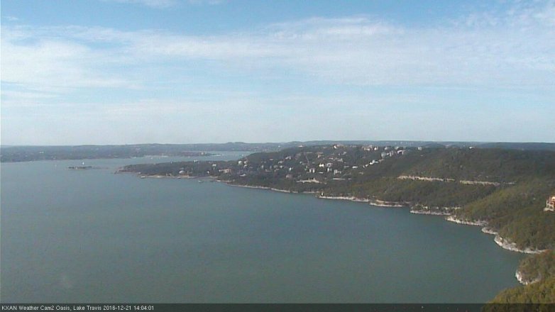 Lake Travis webcam, December 21, 2016 1:35 PM CT