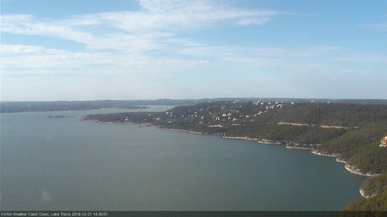 Lake Travis webcam, December 21, 2016 1:40 PM CT