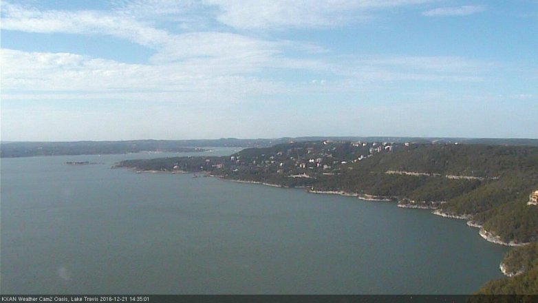 Lake Travis webcam, December 21, 2016 2:05 PM CT