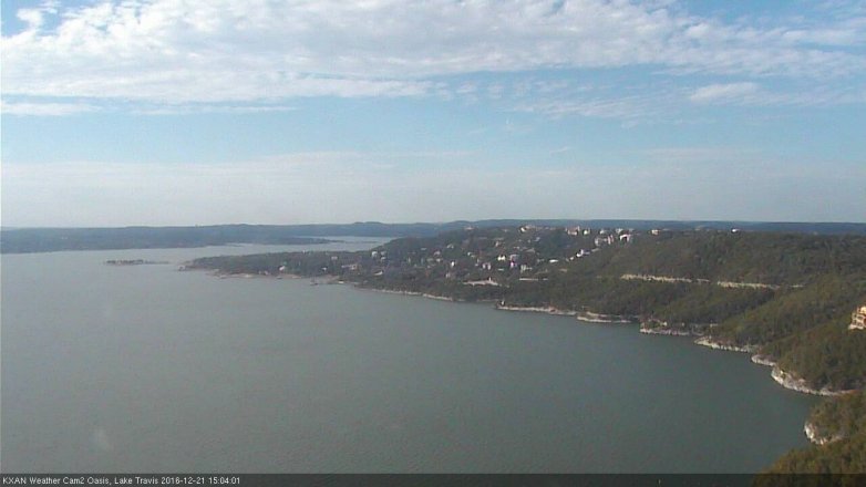 Lake Travis webcam, December 21, 2016 2:30 PM CT