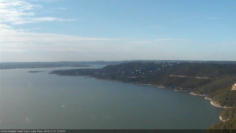 Lake Travis webcam, December 21, 2016 2:35 PM CT