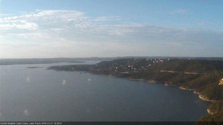 Lake Travis webcam, December 21, 2016 3:40 PM CT