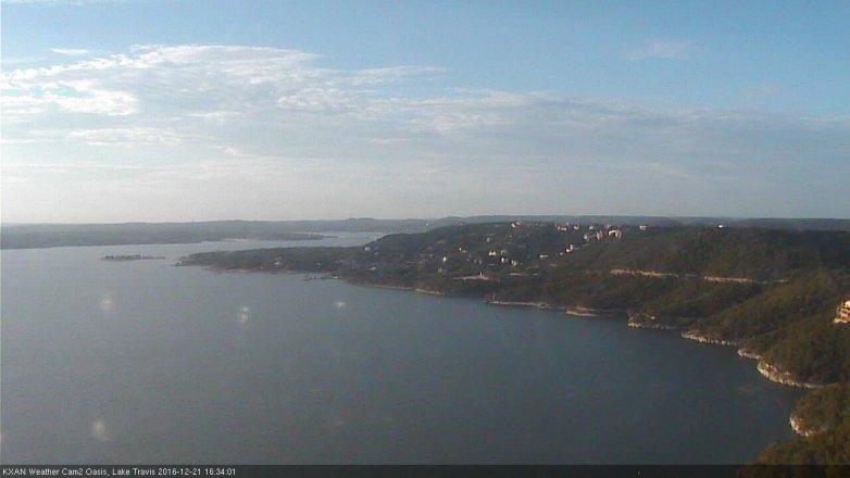 Lake Travis webcam, December 21, 2016 3:45 PM CT