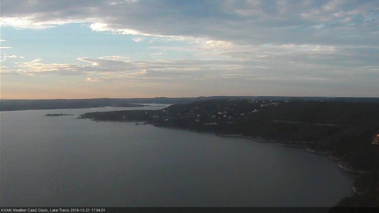 Lake Travis webcam, December 21, 2016 4:30 PM CT