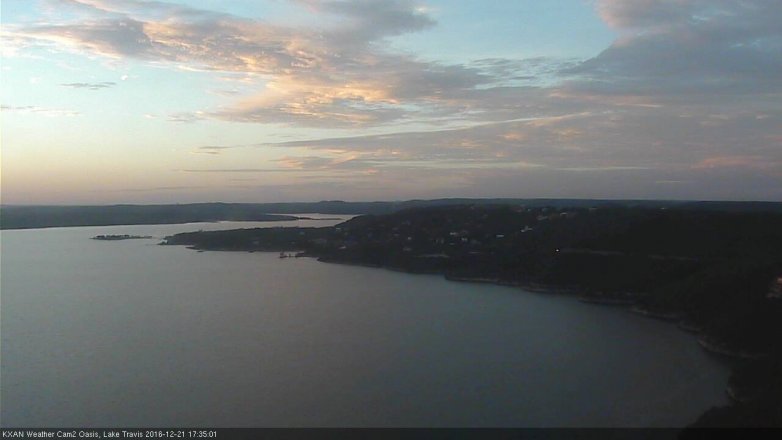 Lake Travis webcam, December 21, 2016 4:50 PM CT