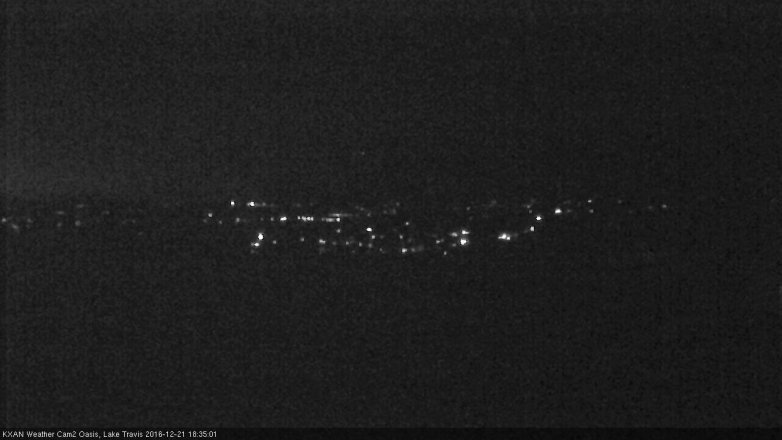 Lake Travis webcam, December 21, 2016 5:45 PM CT