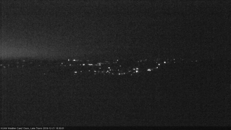 Lake Travis webcam, December 21, 2016 5:55 PM CT