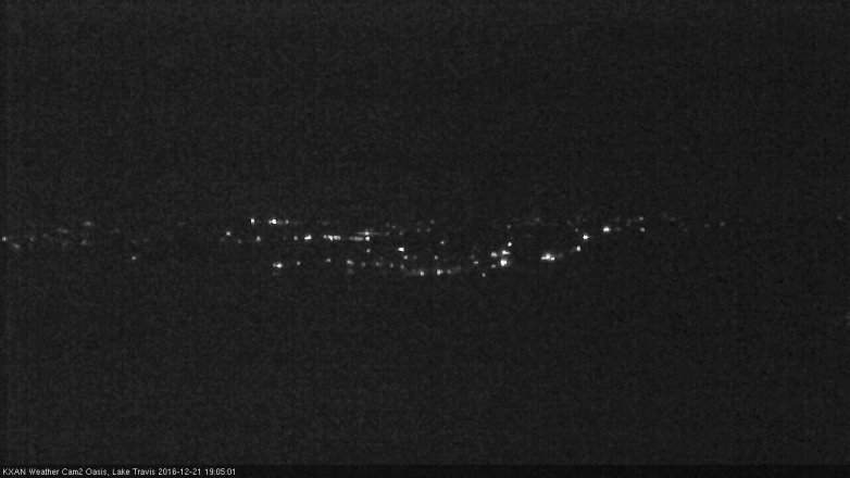 Lake Travis webcam, December 21, 2016 6:20 PM CT