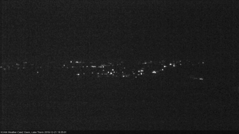 Lake Travis webcam, December 21, 2016 6:45 PM CT