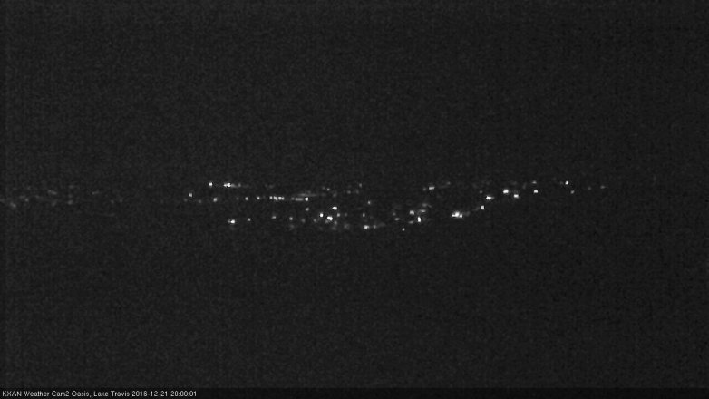 Lake Travis webcam, December 21, 2016 7:10 PM CT