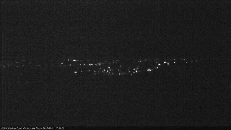 Lake Travis webcam, December 21, 2016 7:30 PM CT