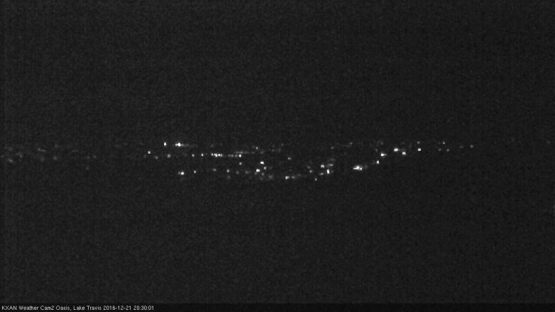 Lake Travis webcam, December 21, 2016 7:50 PM CT