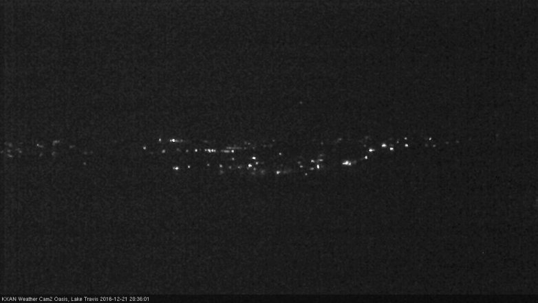Lake Travis webcam, December 21, 2016 8:05 PM CT
