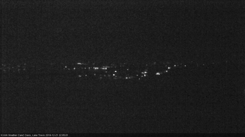 Lake Travis webcam, December 21, 2016 9:10 PM CT