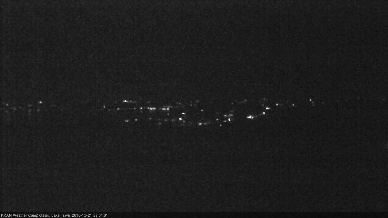 Lake Travis webcam, December 21, 2016 9:35 PM CT