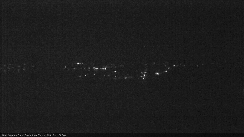 Lake Travis webcam, December 21, 2016 10:10 PM CT