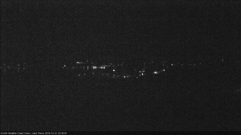 Lake Travis webcam, December 21, 2016 10:40 PM CT