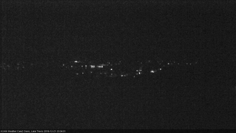 Lake Travis webcam, December 21, 2016 10:45 PM CT