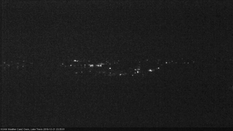 Lake Travis webcam, December 21, 2016 11:00 PM CT