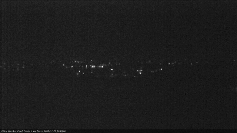 Lake Travis webcam, December 21, 2016 11:15 PM CT