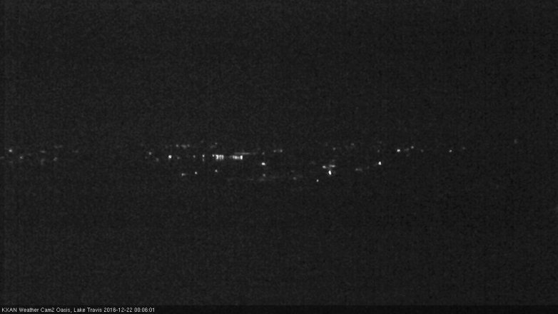 Lake Travis webcam, December 21, 2016 11:30 PM CT
