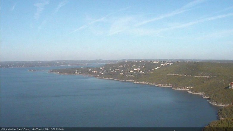 Lake Travis webcam, December 22, 2016 9:05 AM CT