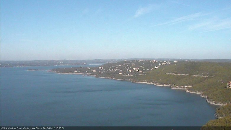 Lake Travis webcam, December 22, 2016 9:20 AM CT