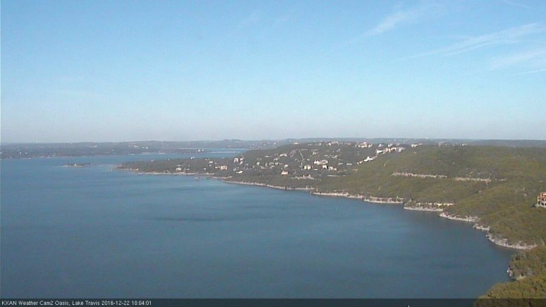 Lake Travis webcam, December 22, 2016 9:25 AM CT