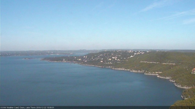 Lake Travis webcam, December 22, 2016 9:30 AM CT