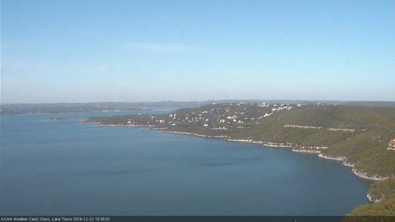 Lake Travis webcam, December 22, 2016 9:40 AM CT