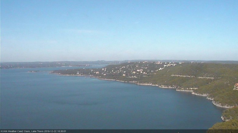 Lake Travis webcam, December 22, 2016 9:50 AM CT