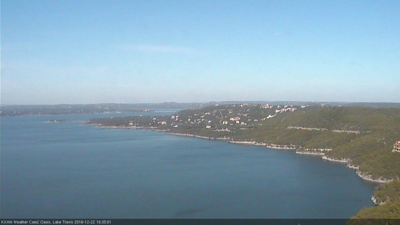 Lake Travis webcam, December 22, 2016 9:55 AM CT