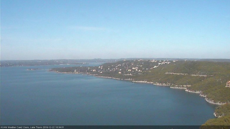Lake Travis webcam, December 22, 2016 10:05 AM CT