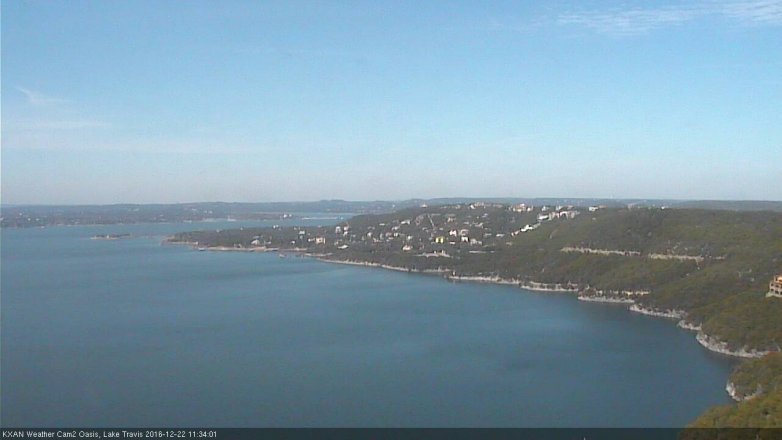 Lake Travis webcam, December 22, 2016 10:40 AM CT