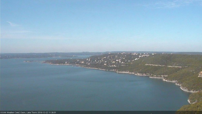 Lake Travis webcam, December 22, 2016 11:05 AM CT