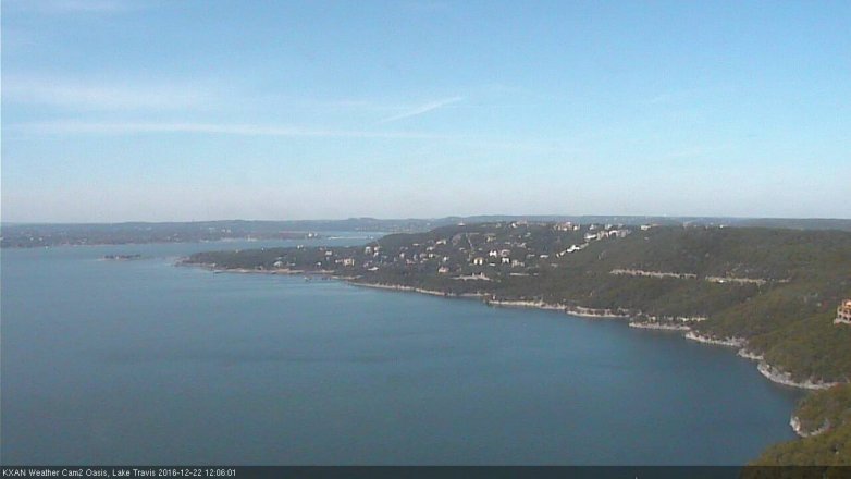 Lake Travis webcam, December 22, 2016 11:15 AM CT
