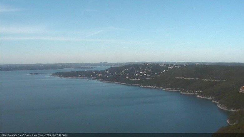 Lake Travis webcam, December 22, 2016 11:25 AM CT