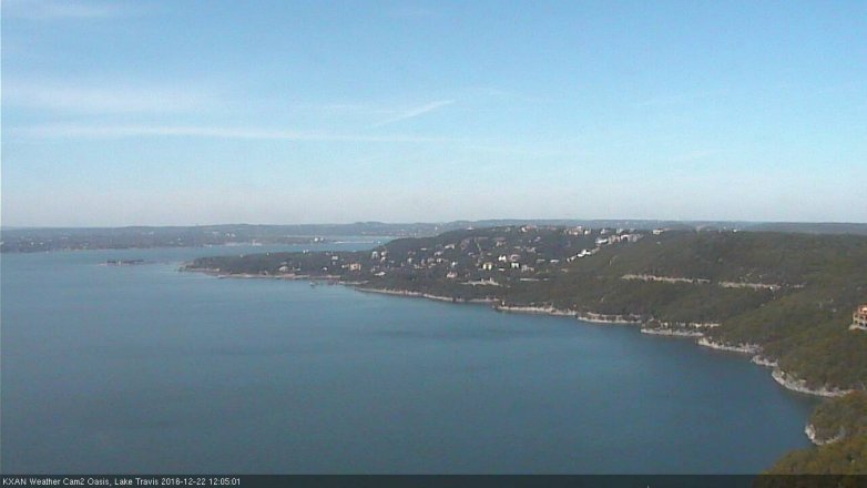 Lake Travis webcam, December 22, 2016 11:35 AM CT