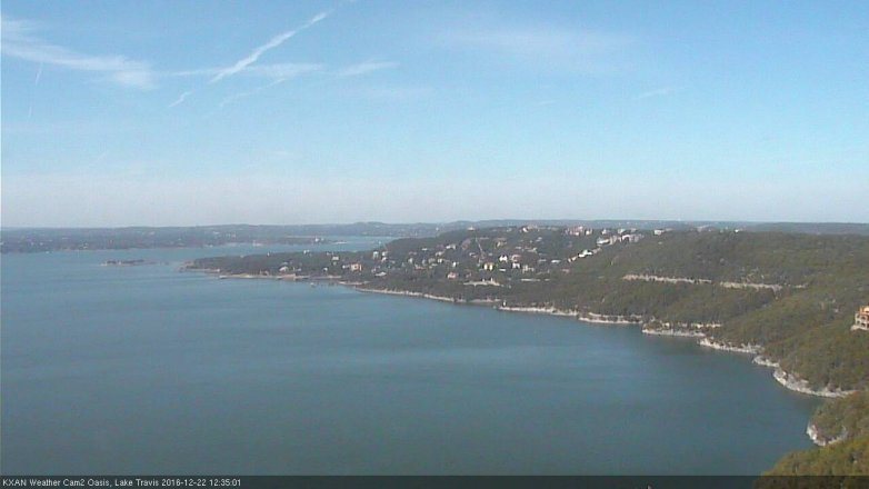 Lake Travis webcam, December 22, 2016 11:40 AM CT