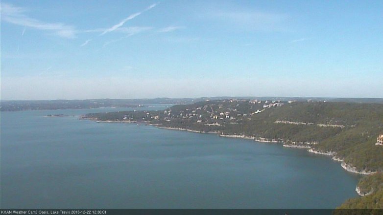 Lake Travis webcam, December 22, 2016 12:00 PM CT