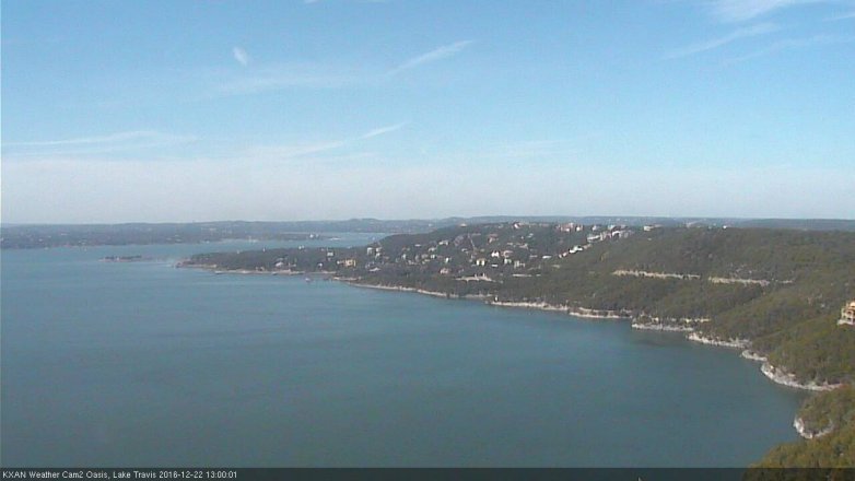Lake Travis webcam, December 22, 2016 12:20 PM CT