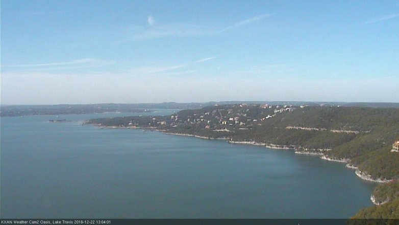 Lake Travis webcam, December 22, 2016 12:30 PM CT