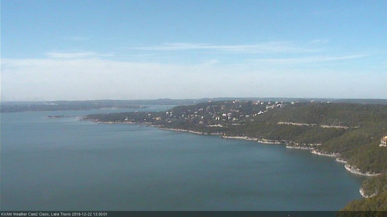Lake Travis webcam, December 22, 2016 12:40 PM CT