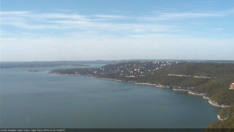 Lake Travis webcam, December 22, 2016 1:15 PM CT